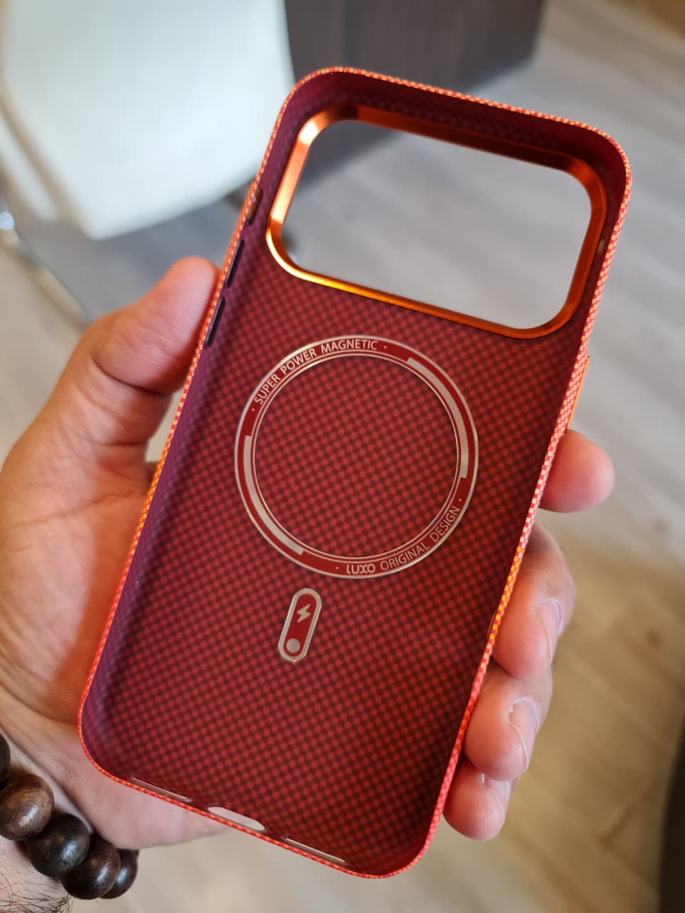 Carbon Fiber Texture Magsafe Phone Case For iPhone 17 Pro Max