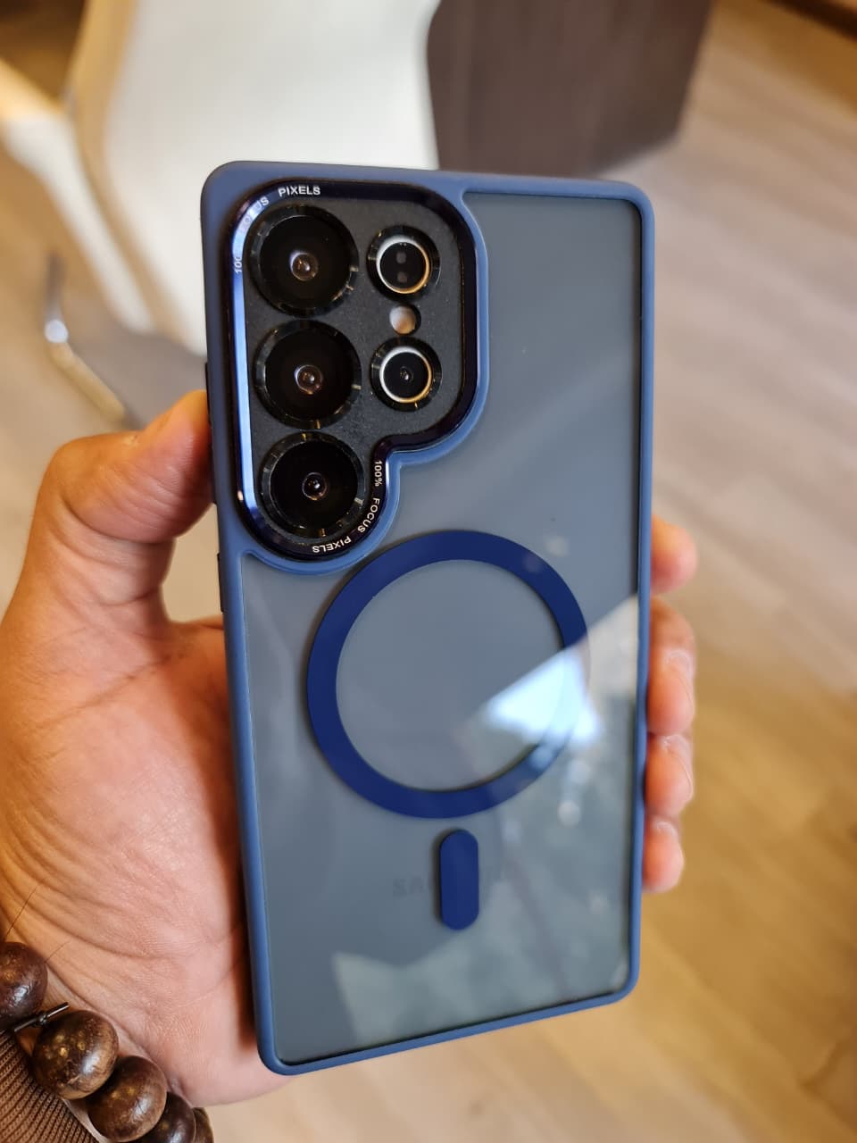 Popular TPU Acrylic Clear Magnetic Phone Case for Samsung