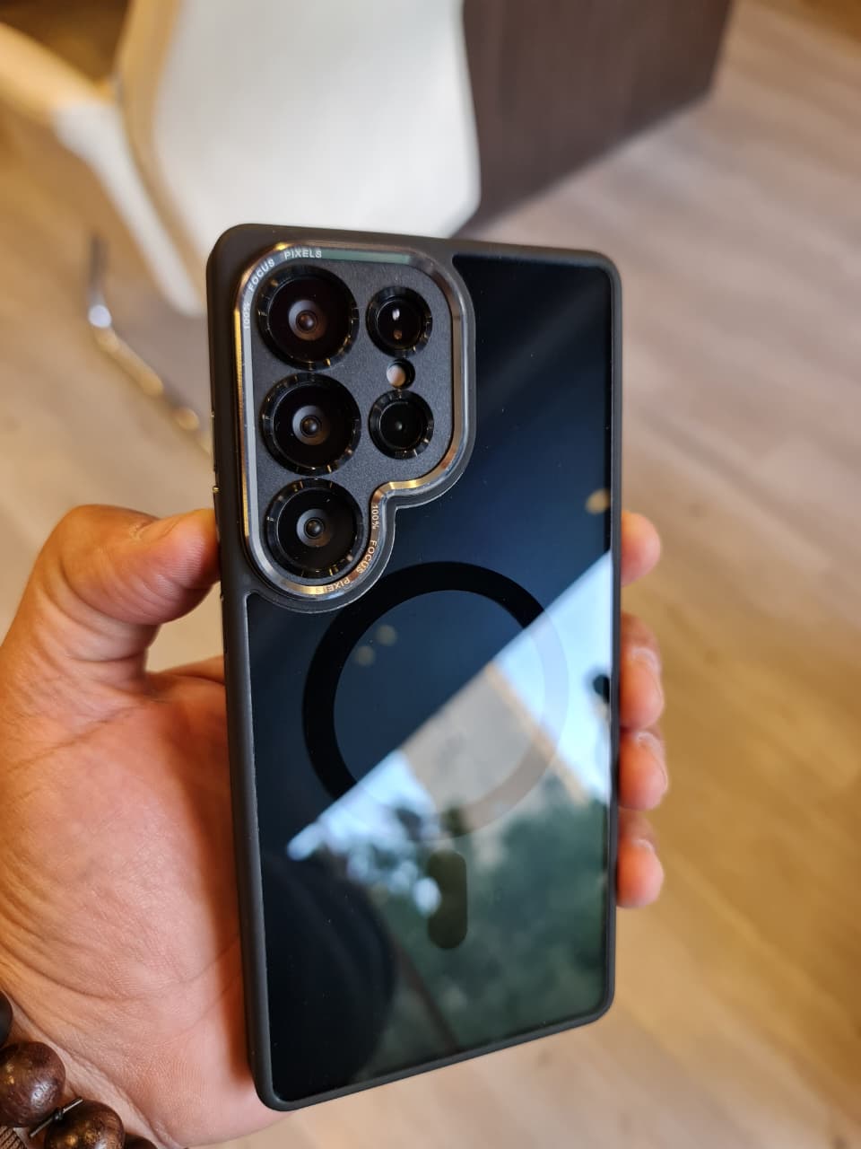 Popular TPU Acrylic Clear Magnetic Phone Case for Samsung