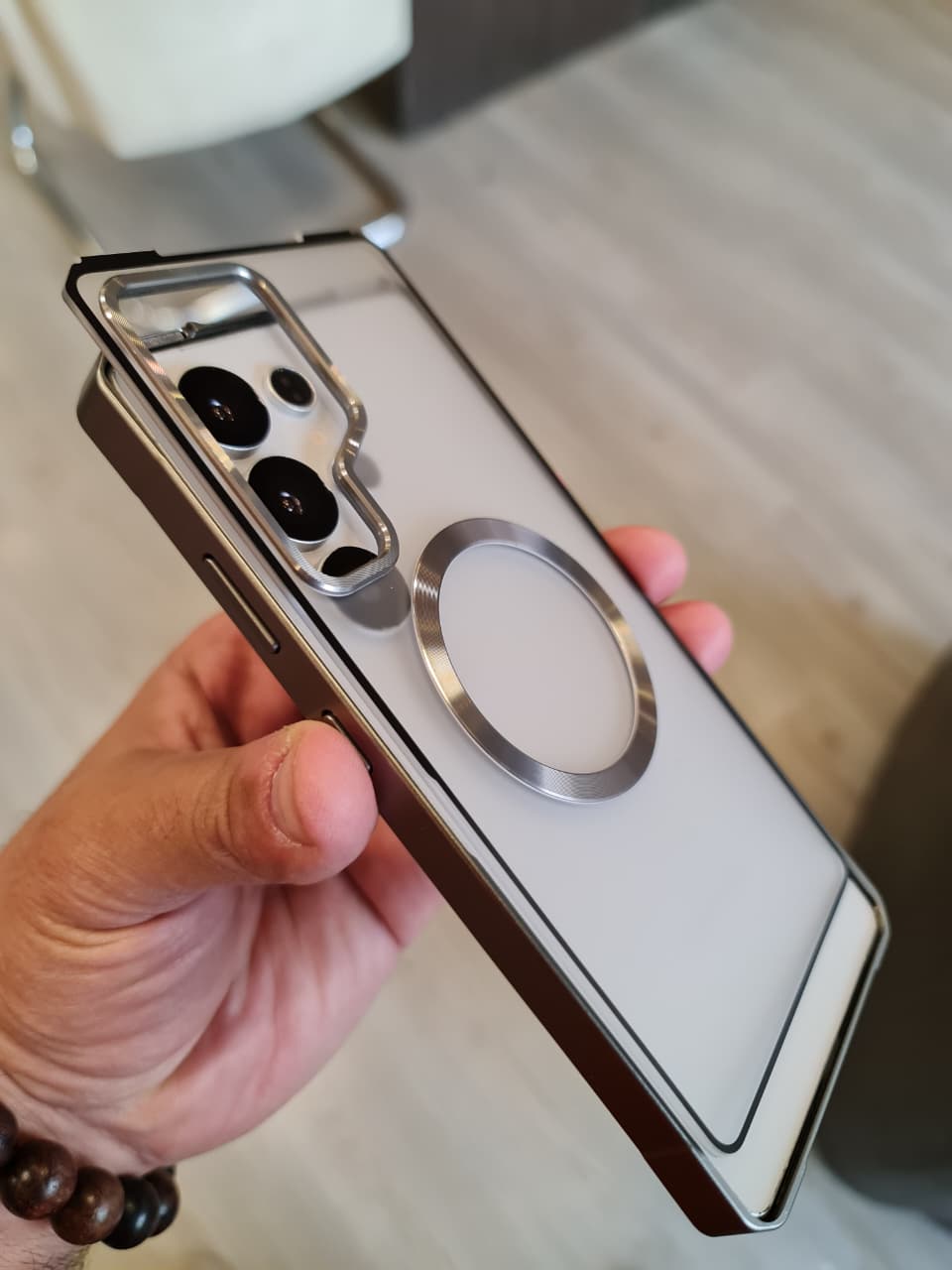 Amazing Metal Bumper Frame Frosted PC Back Cover Case For Samsung