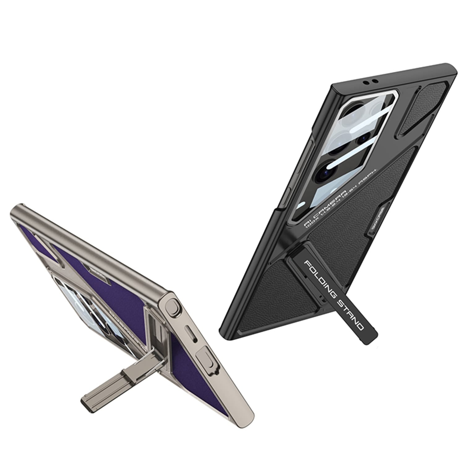 GKK Wide Vision Leather Mecha Phone For Samsung