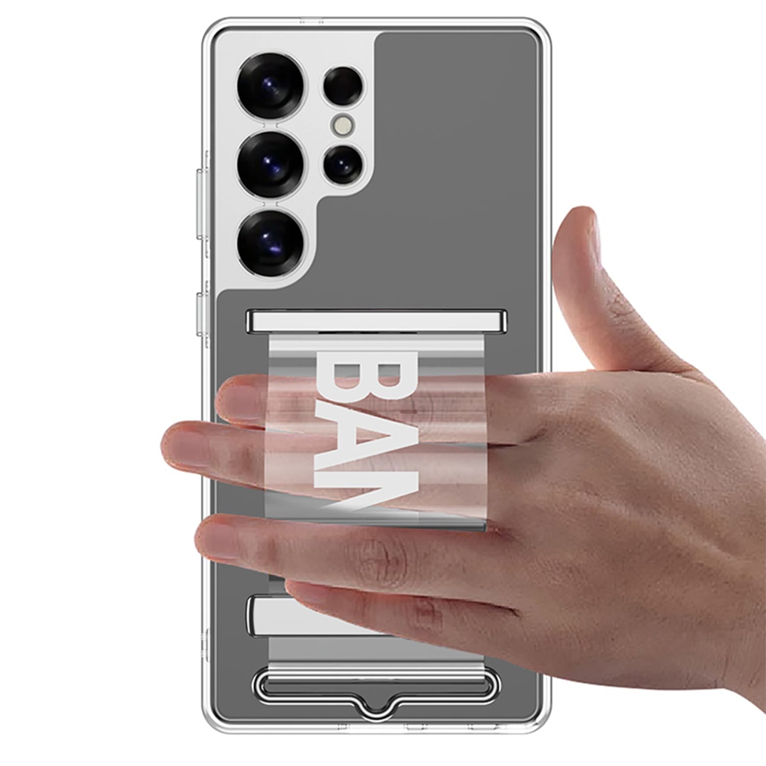 GKK Crystal Clear TPU Camera Cutot Case For Samsung