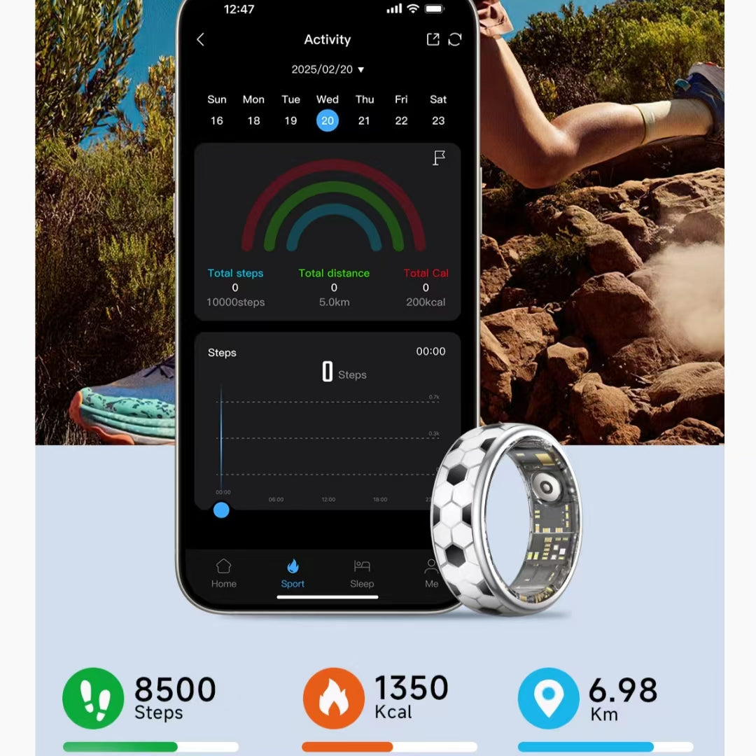 Best Smart Ring Unisex IP68 Waterproof AMOLED