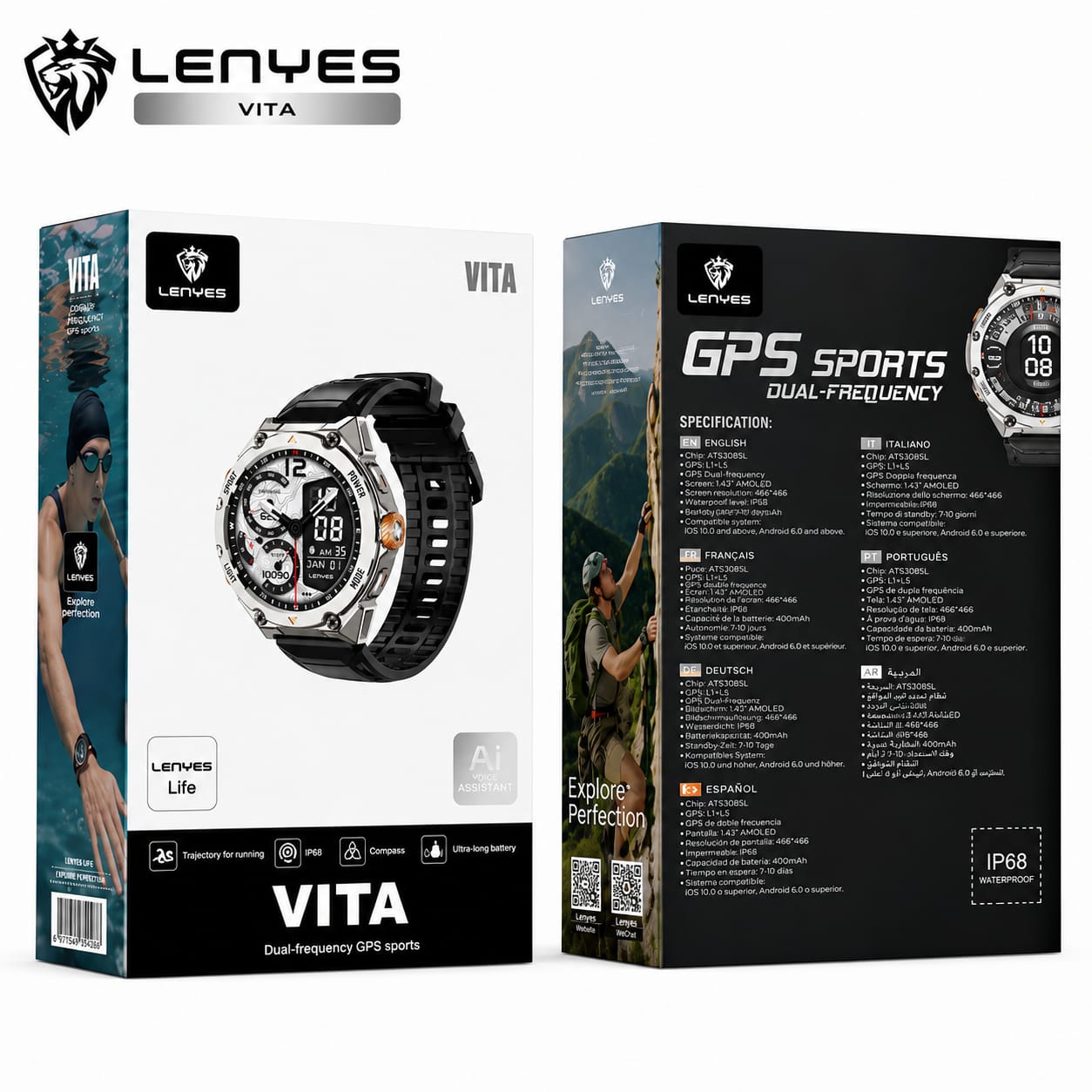 LENYES VITA GPS Smart Watch