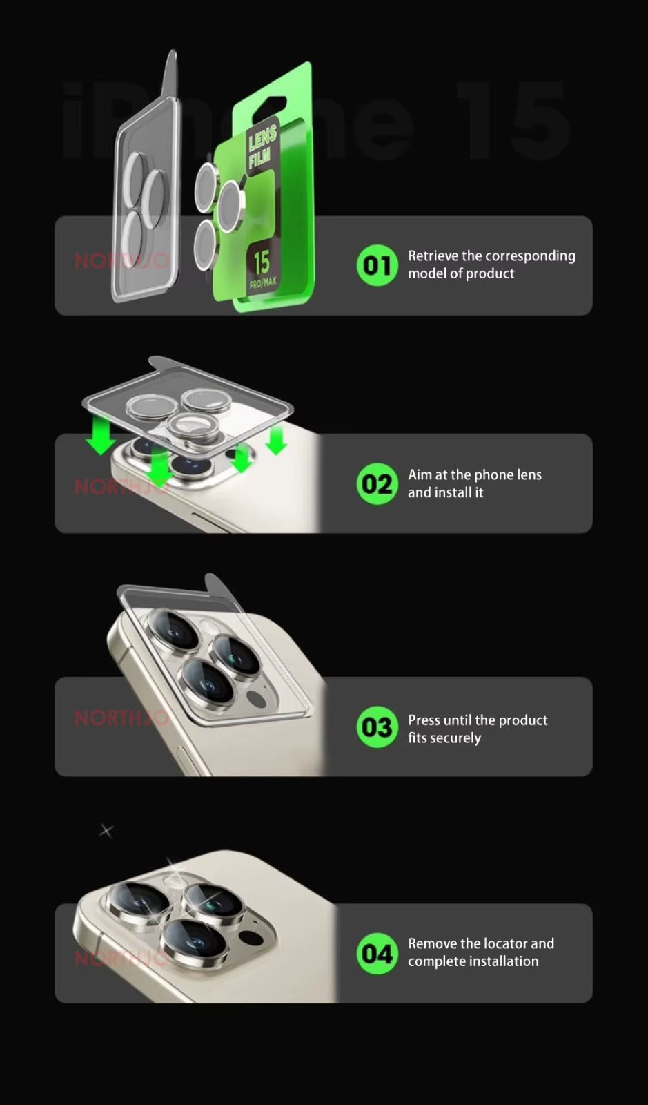 Lens Film protector iPhone 16 Pro Max