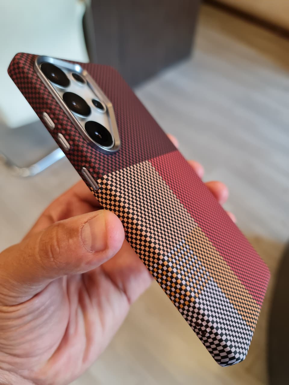 Carbon Fiber Texture Magsafe Phone Case For Samsung