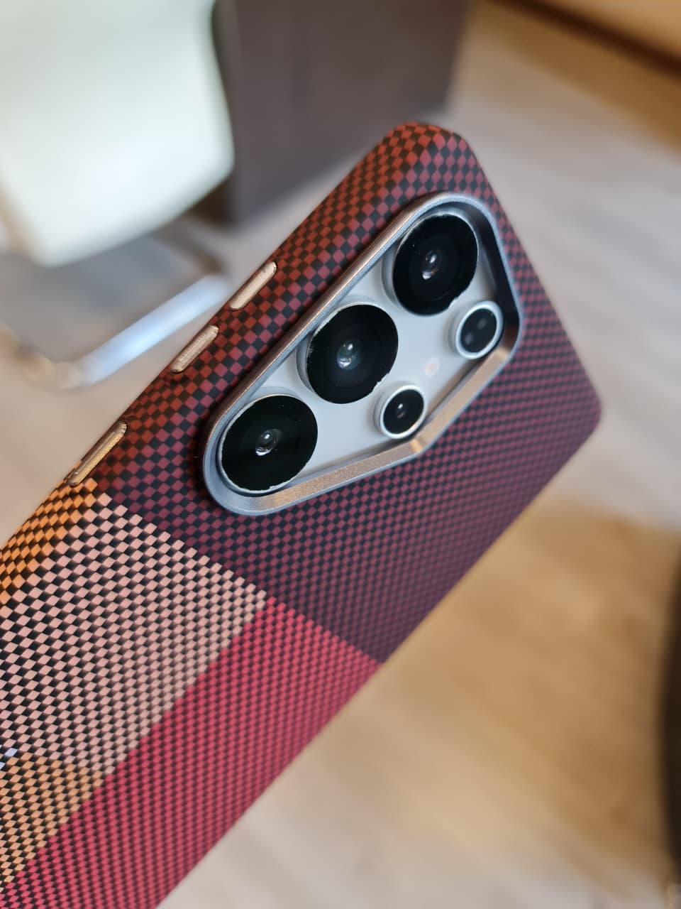 Carbon Fiber Texture Magsafe Phone Case For Samsung