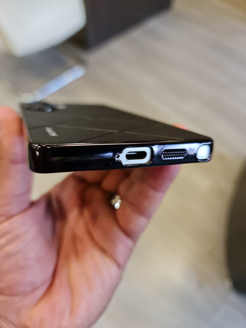 Luxury Plating PU Leather Camera Lens Protection Back Case for Samsung