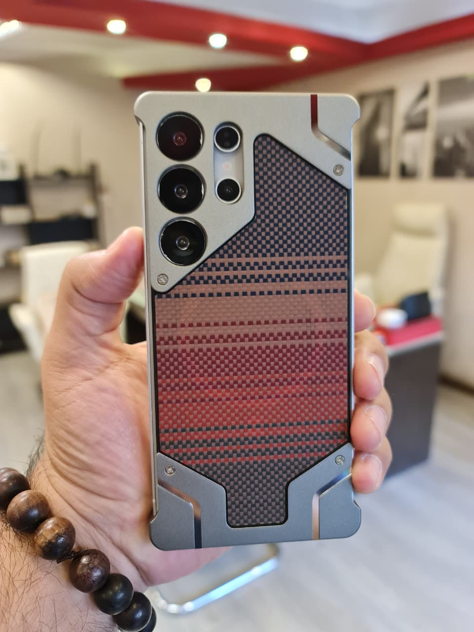 Gorgeous metal carbon case For Samsung