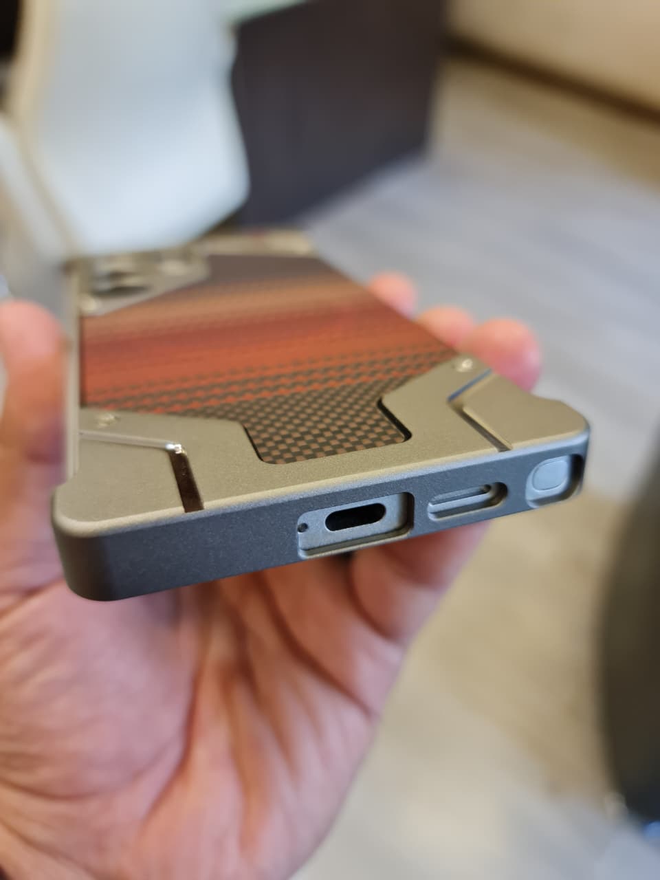 Gorgeous metal carbon case For Samsung