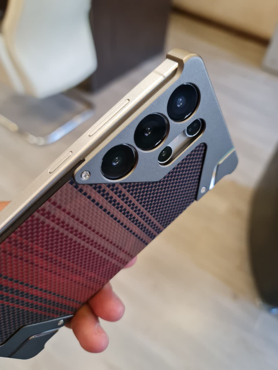 Gorgeous metal carbon case For Samsung