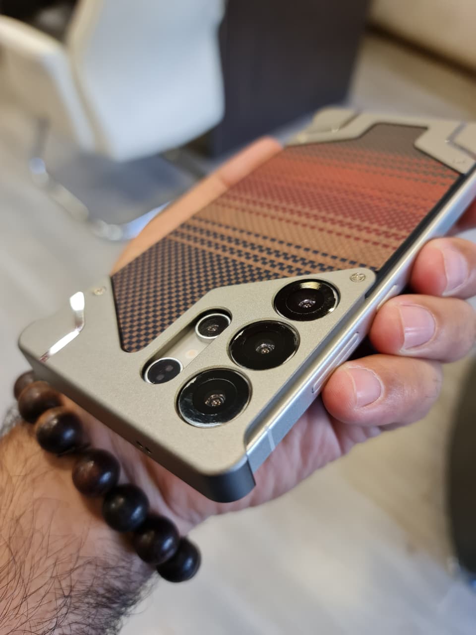 Gorgeous metal carbon case For Samsung
