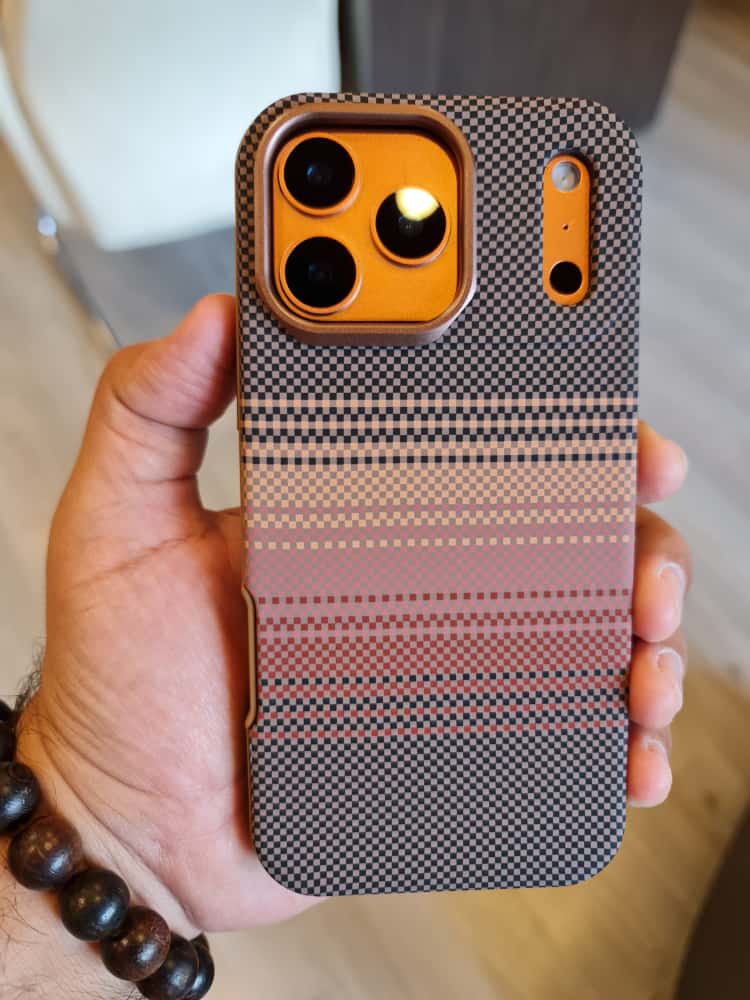 Twin Side Carbon Fiber Magsafe Phone Case (Brown)