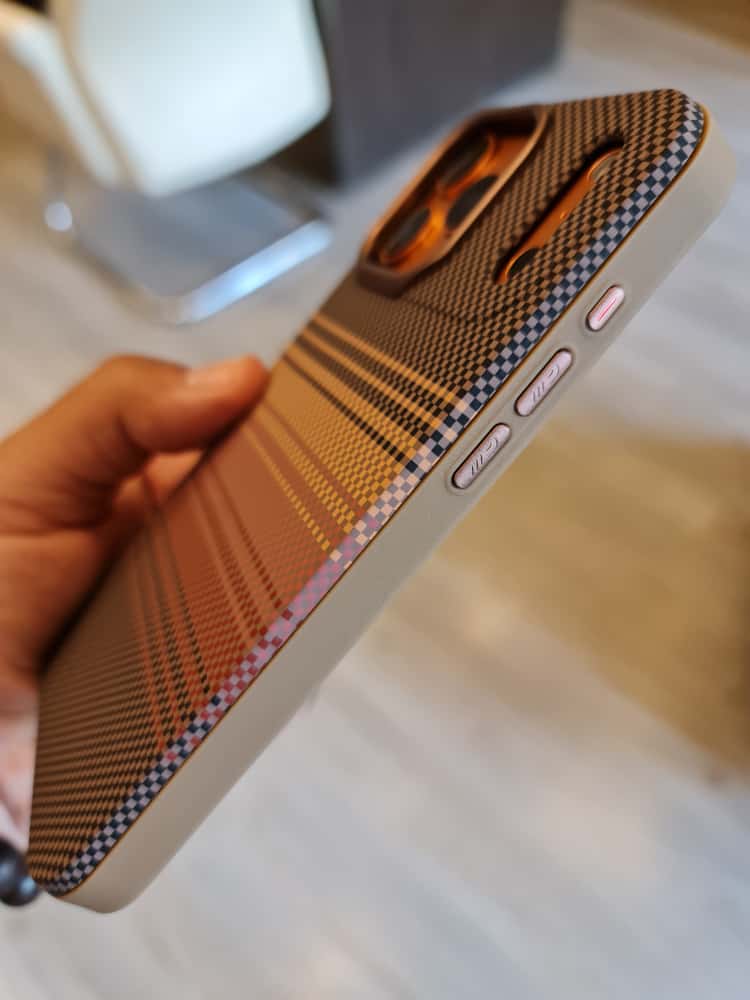 Twin Side Carbon Fiber Magsafe Phone Case (Brown)