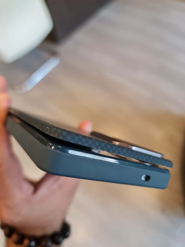 Twin Side Carbon Fiber Magsafe Phone Case For Samsung (Blue)