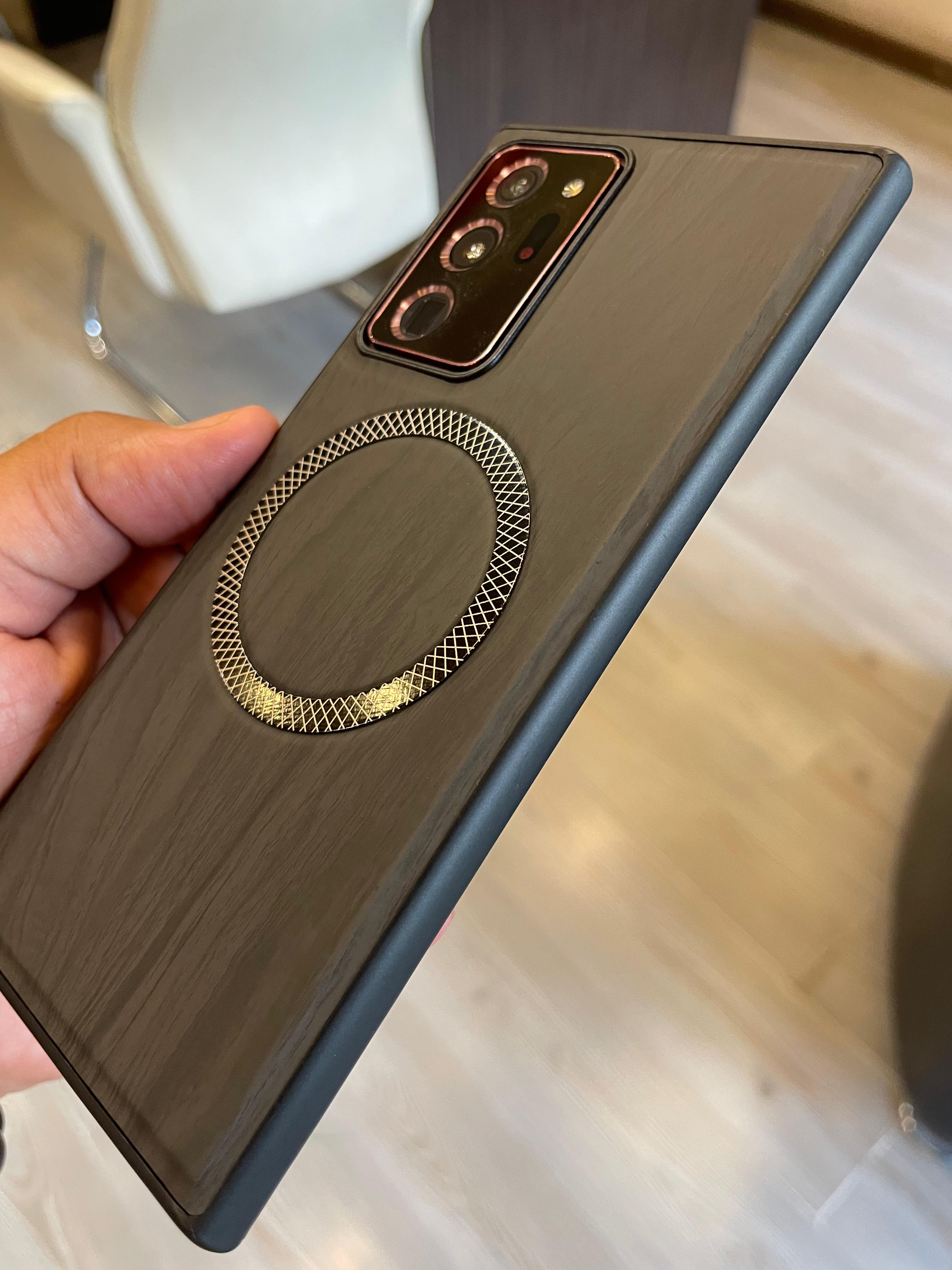 Elegant wooden case For Note 20 U (Black)