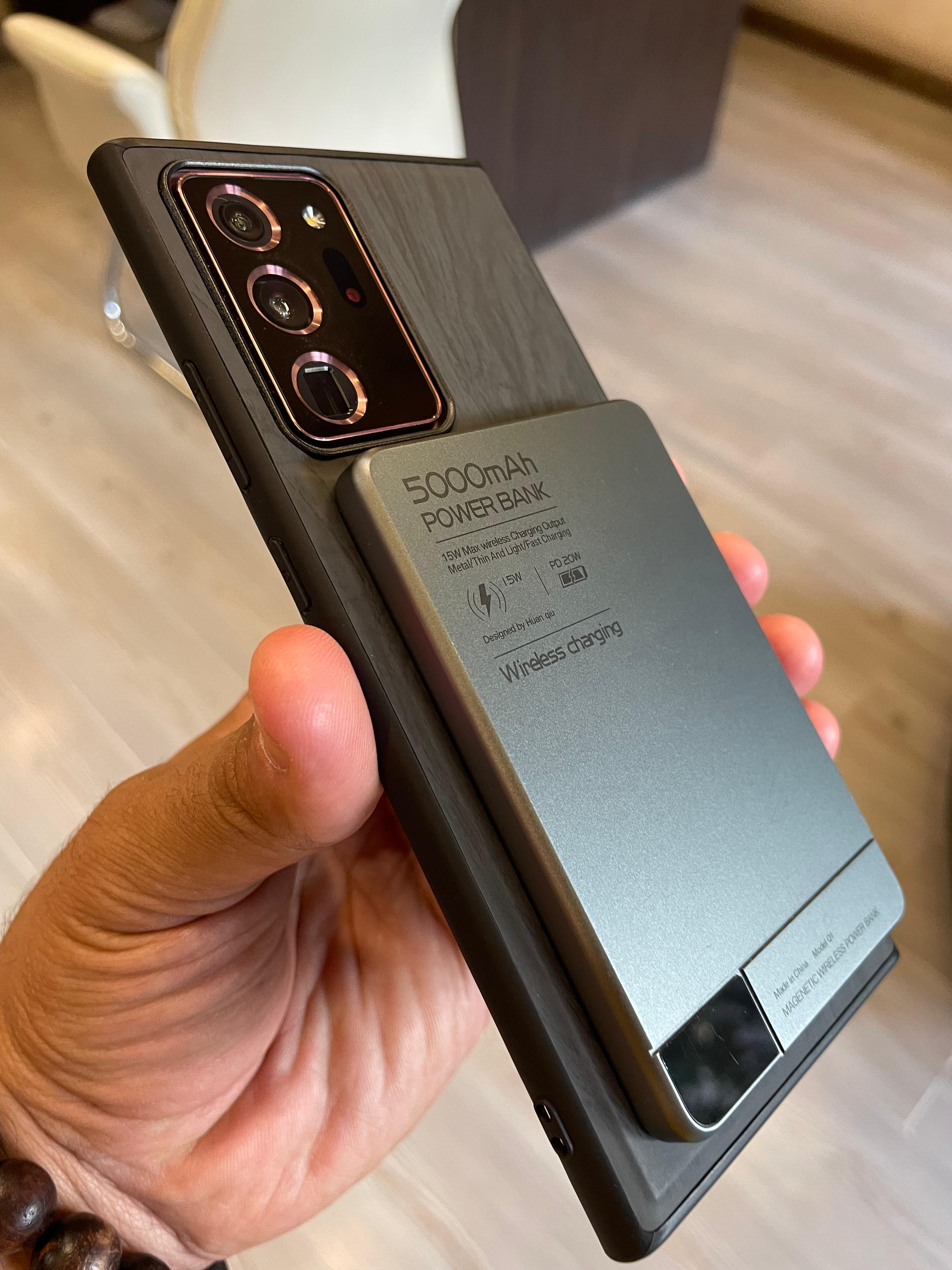 Elegant wooden case For Note 20 U (Black)