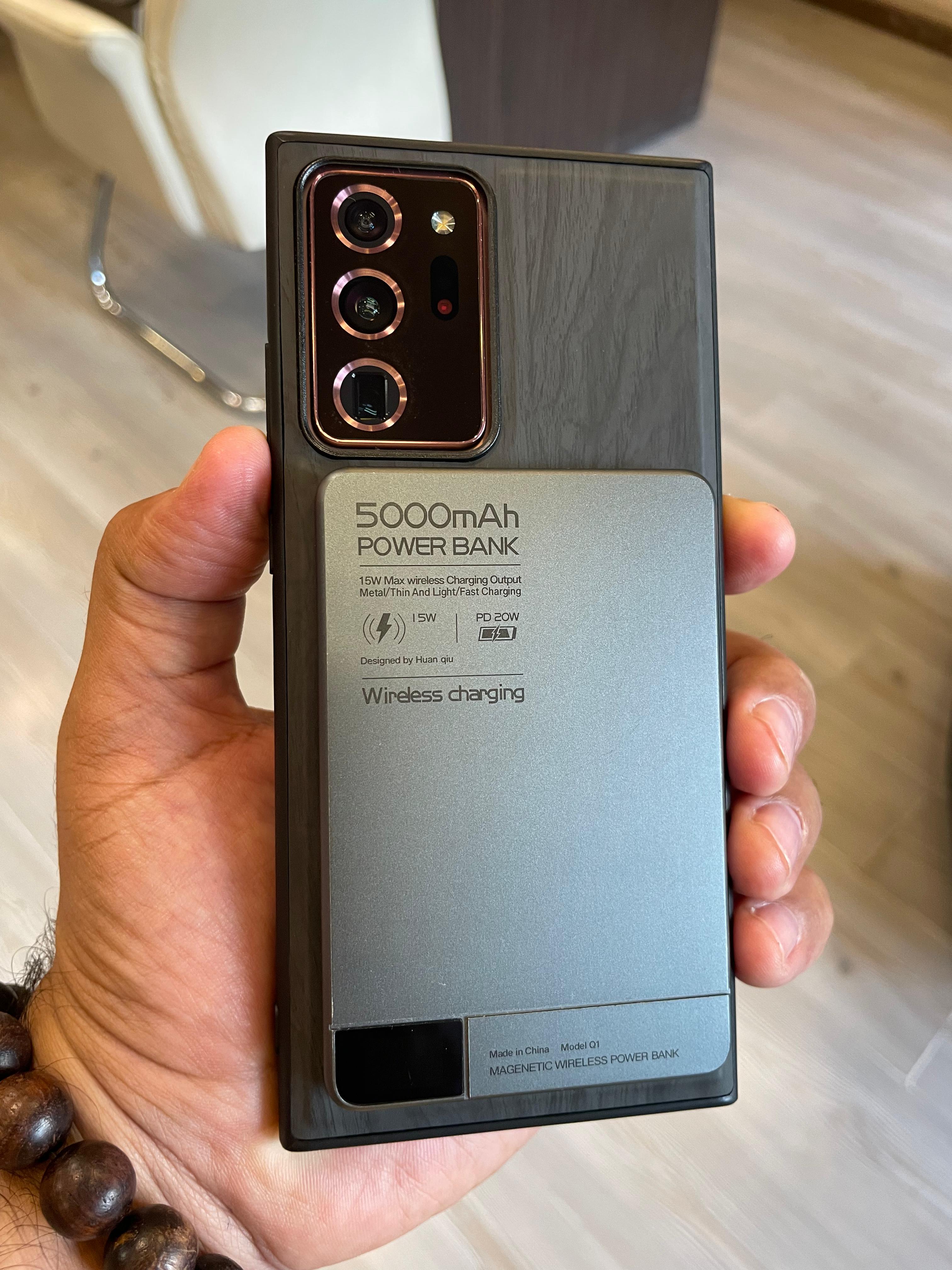 Elegant wooden case For Note 20 U (Black)