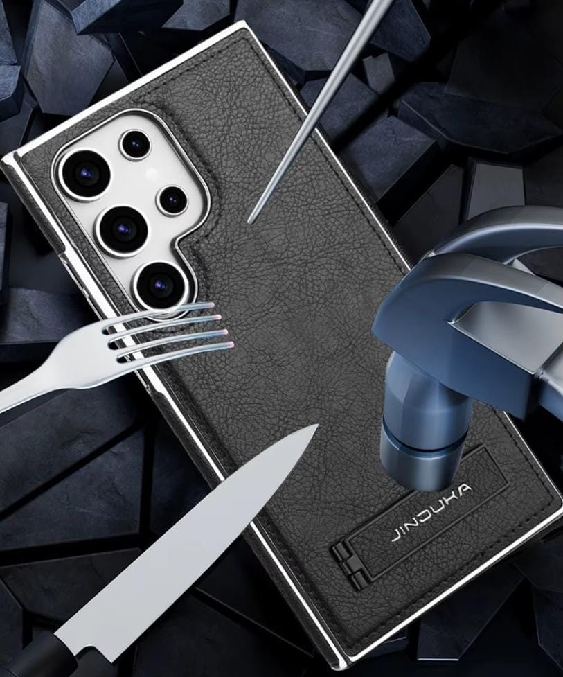 Luxury PU Leather Bracket Holder Phone Case For Samsung