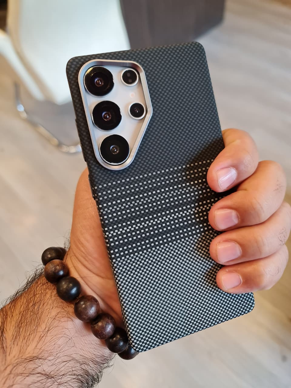 Carbon Fiber Texture Magsafe Phone Case For Samsung