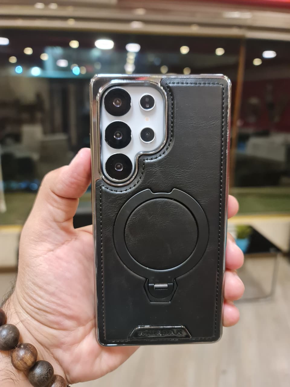 RUIMEIBI New Plating PU Leather Magnetic Phone Case for Samsung