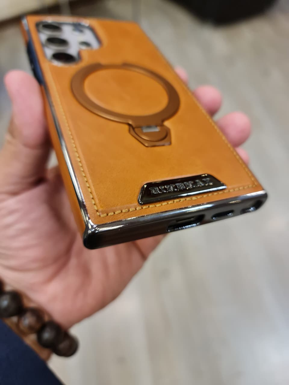 RUIMEIBI New Plating PU Leather Magnetic Phone Case for Samsung