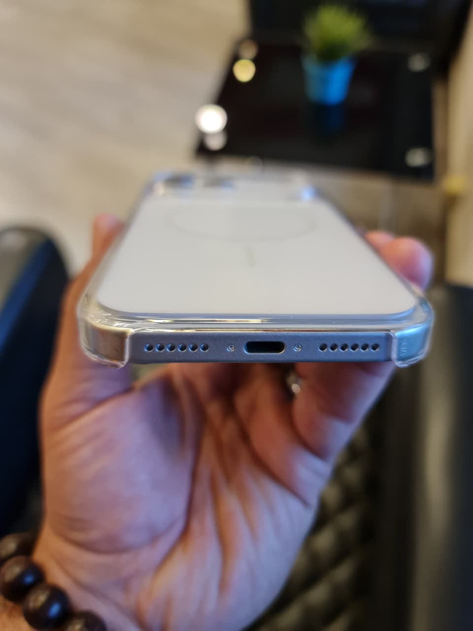 Original Color Design Clear Magnetic Case for iPhone 17 Pro Max (White)