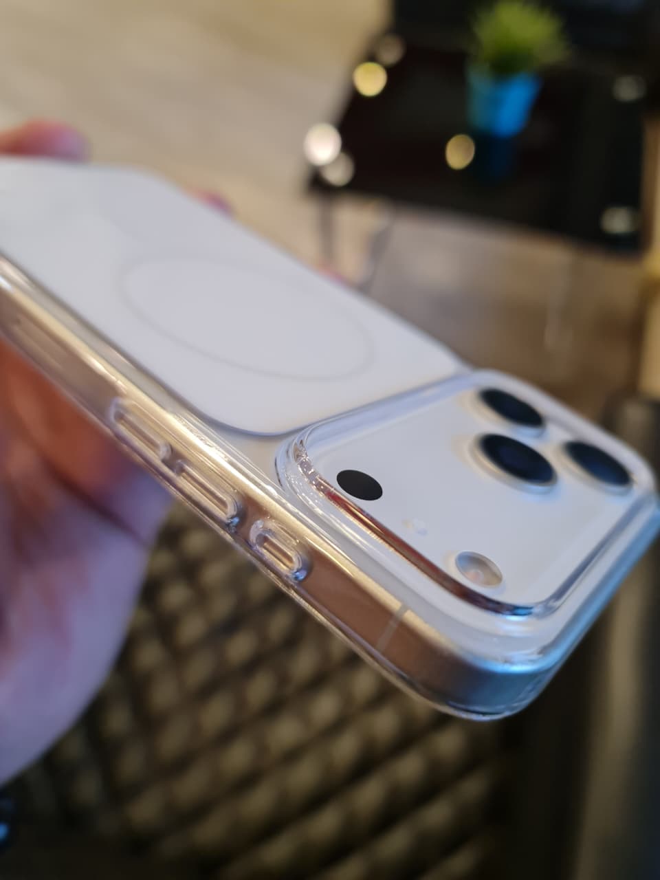 Original Color Design Clear Magnetic Case for iPhone 17 Pro Max (White)