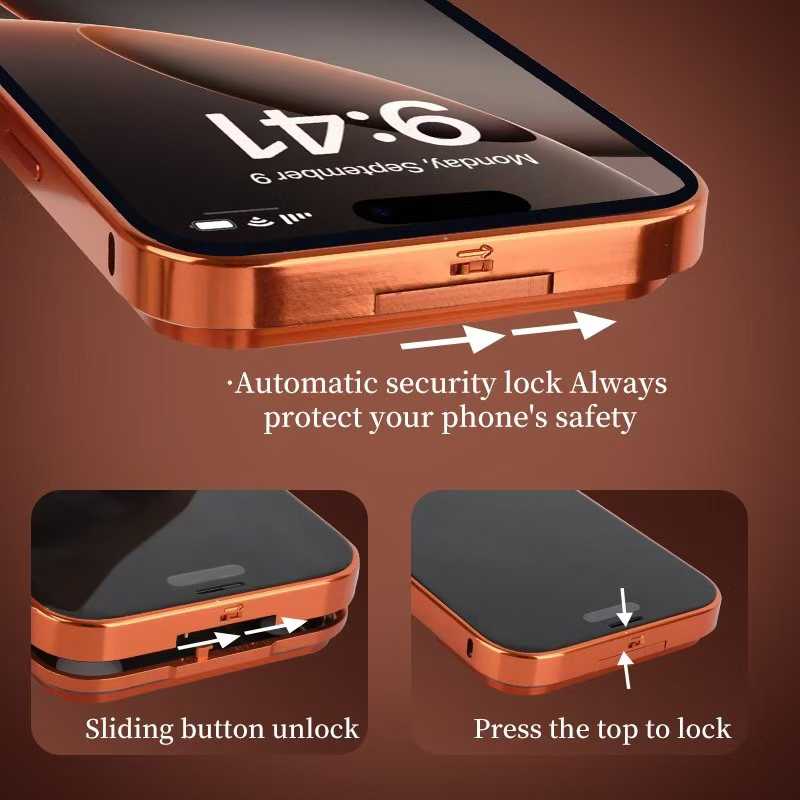 360 magnetic transparent case for iPhone