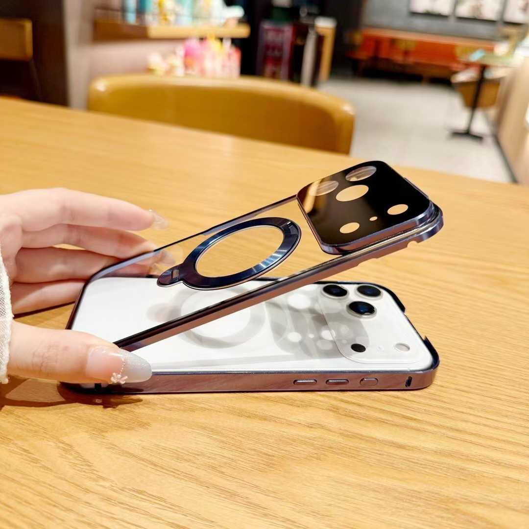 360 magnetic transparent case for iPhone