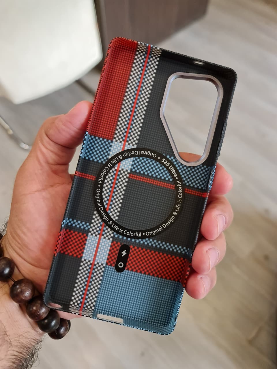 Carbon Fiber Texture Magsafe Phone Case For Samsung