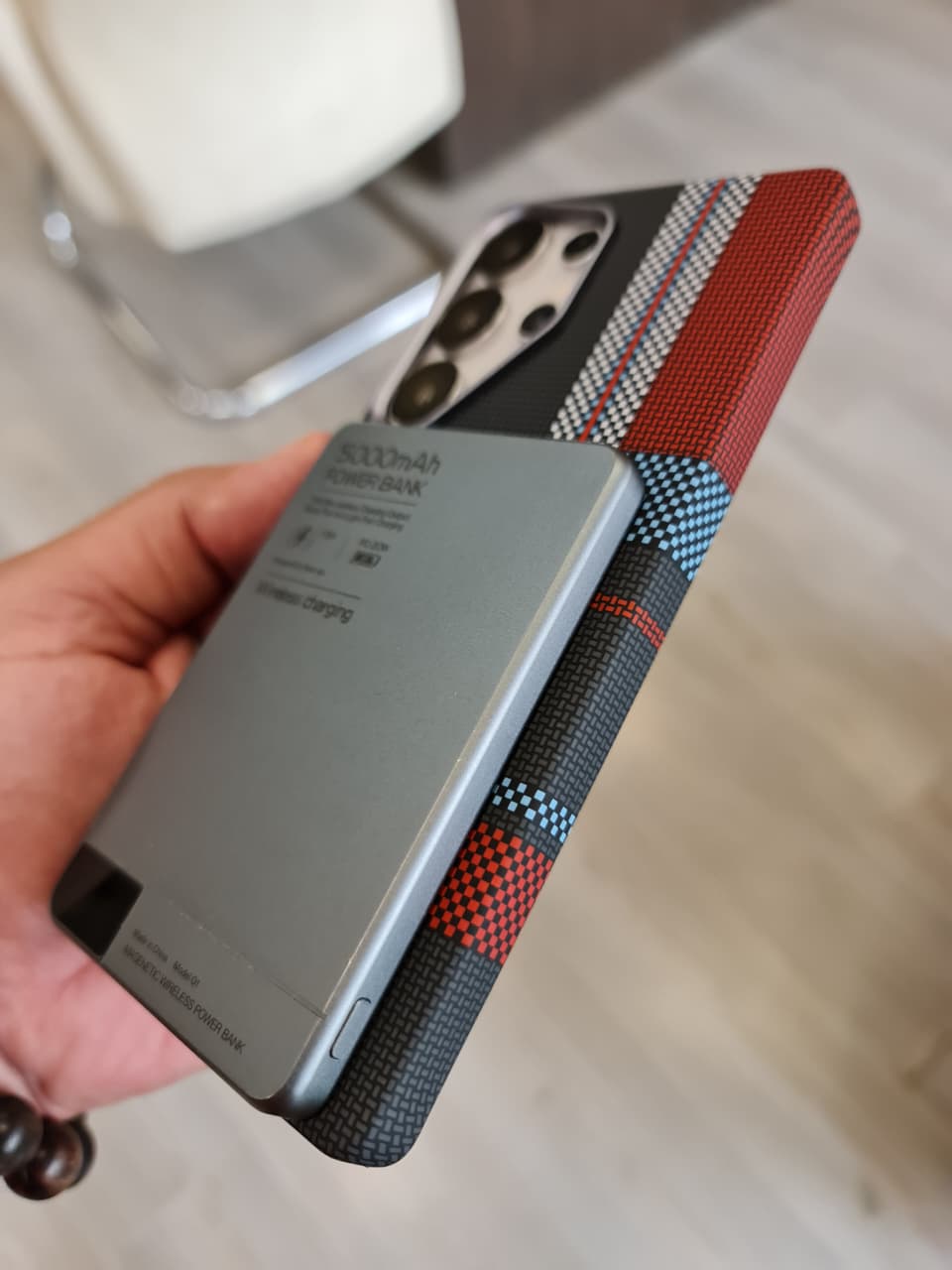 Carbon Fiber Texture Magsafe Phone Case For Samsung