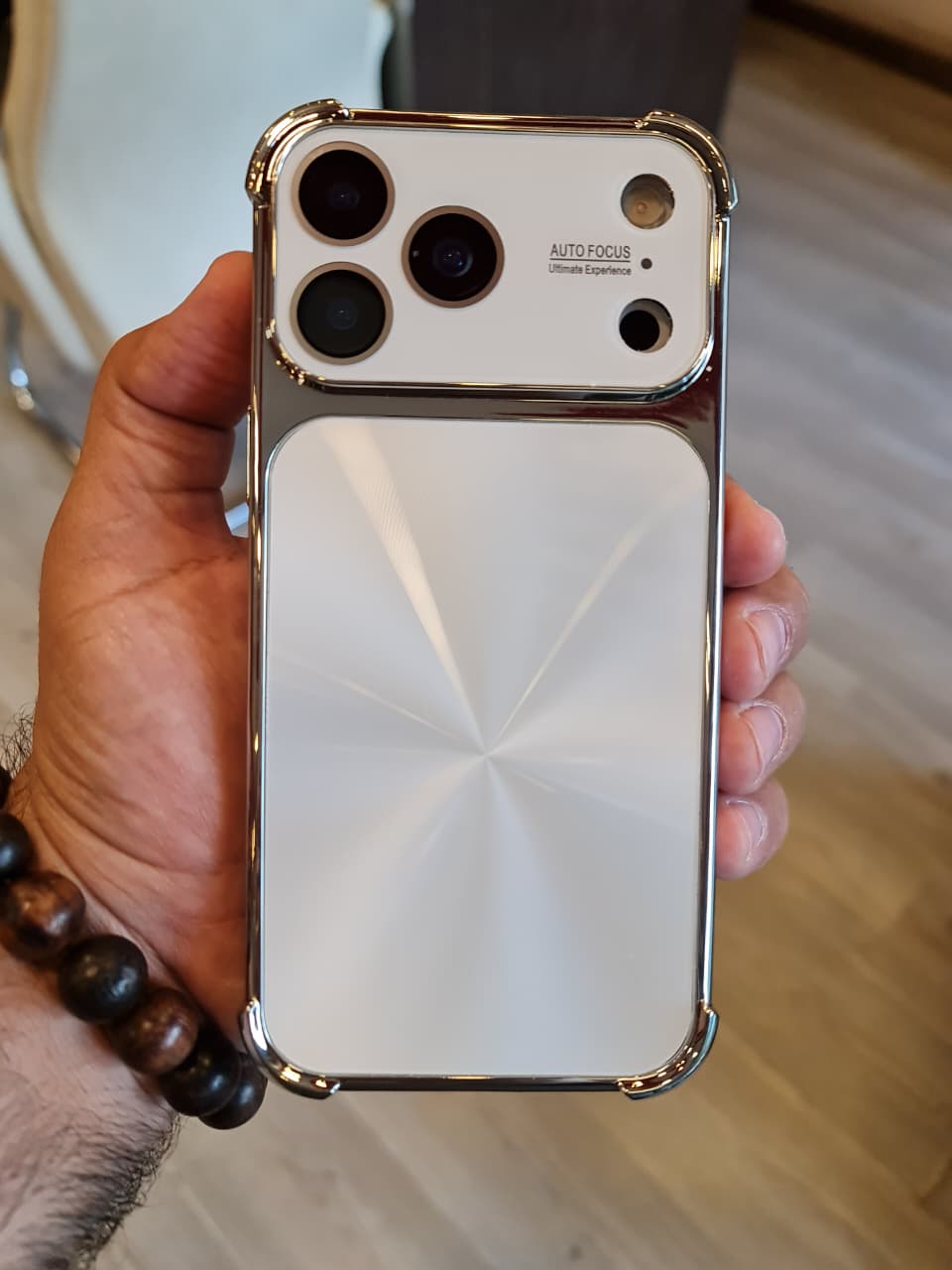 Electroplated Frame Four Corners Anti-drop Glossy Lens Protection (Orange)