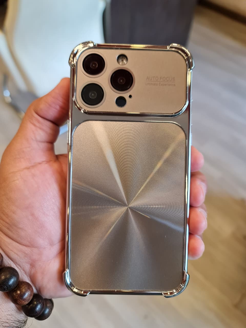 Electroplated Frame Four Corners Anti-drop Glossy Lens Protection (Orange)