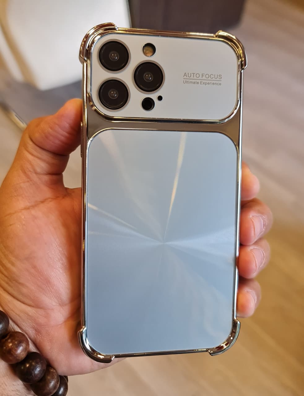 Electroplated Frame Four Corners Anti-drop Glossy Lens Protection (Orange)