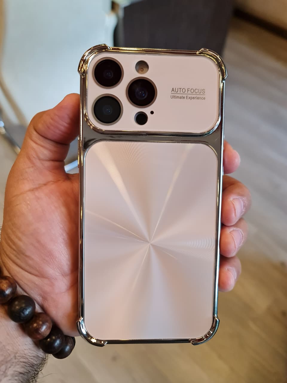 Electroplated Frame Four Corners Anti-drop Glossy Lens Protection (Orange)