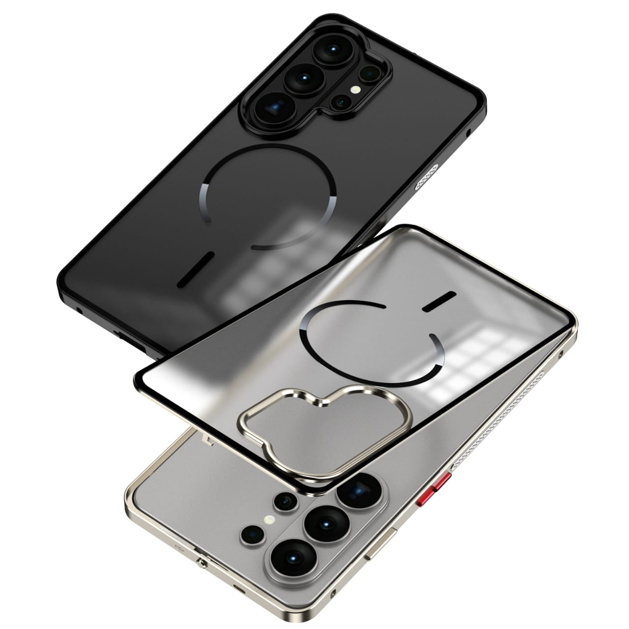 Metal Bumper Frame Frosted PC Back Cover Case For Samsung S26 Ultra