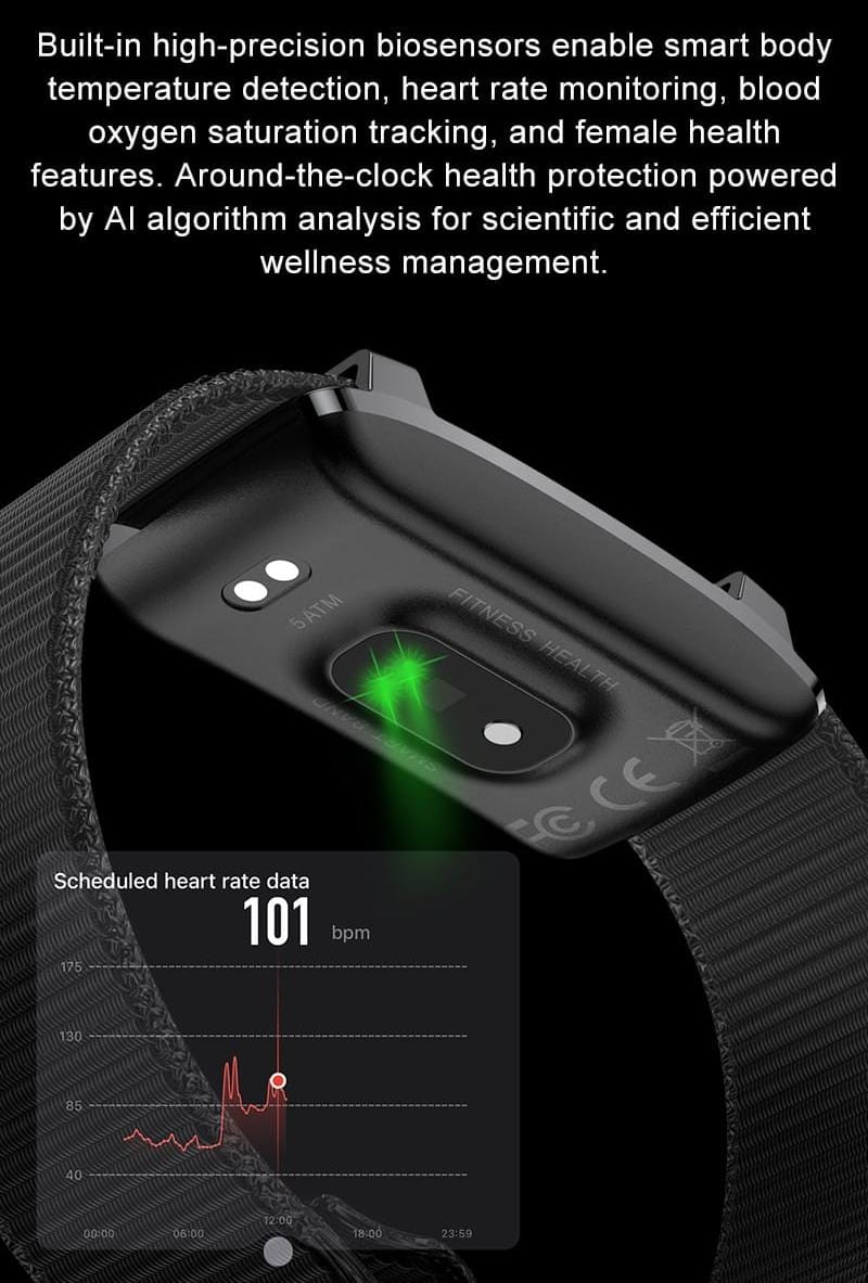 Y25 Screenless Wearable Fitness Tracker Healthy Heart Rate