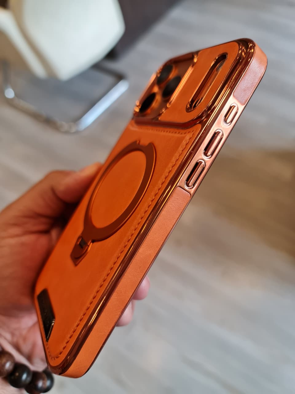 RUIMEIBI New Plating PU Leather Magnetic Phone Case for iPhone 17 Pro Max