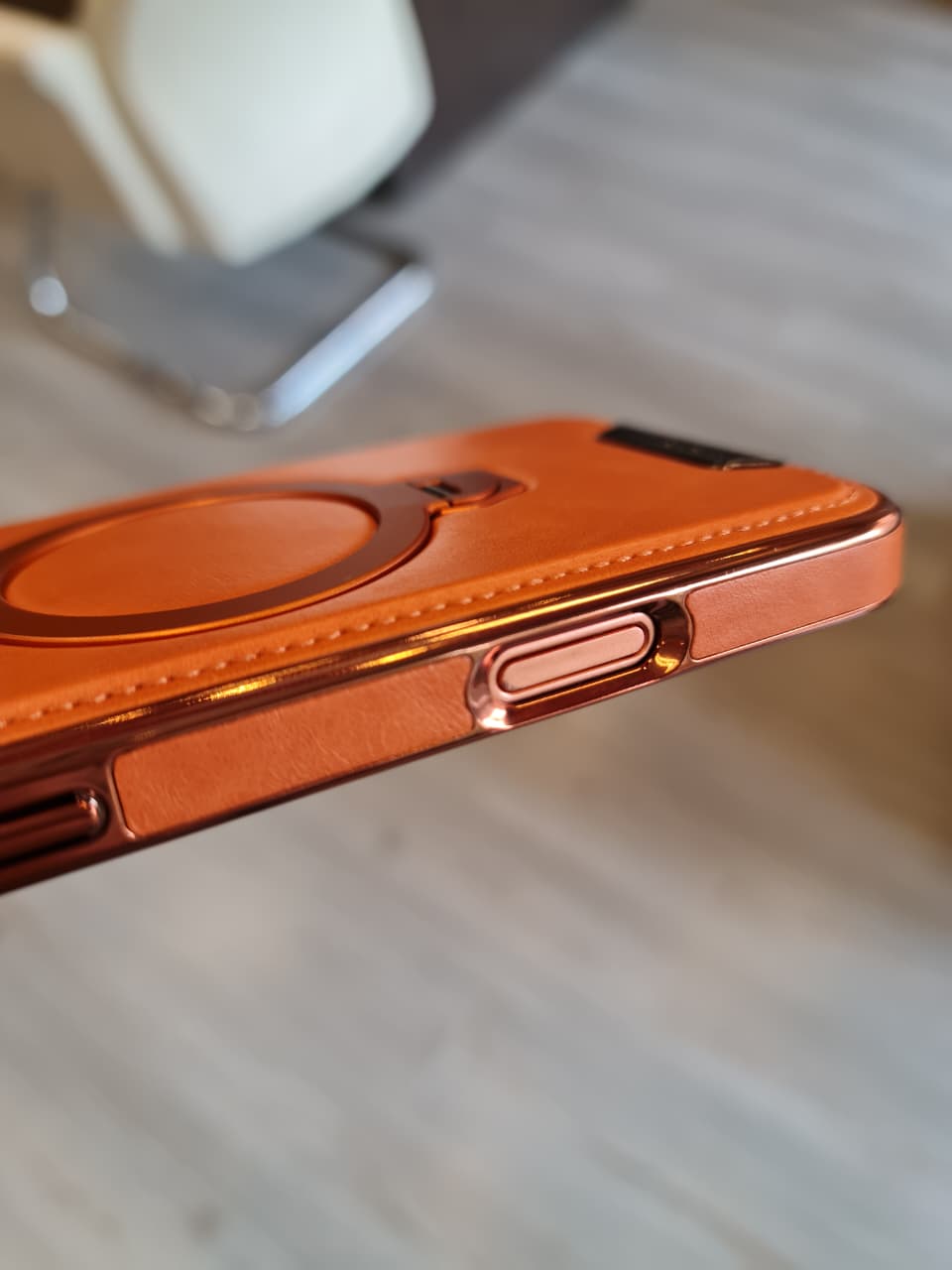 RUIMEIBI New Plating PU Leather Magnetic Phone Case for iPhone 17 Pro Max