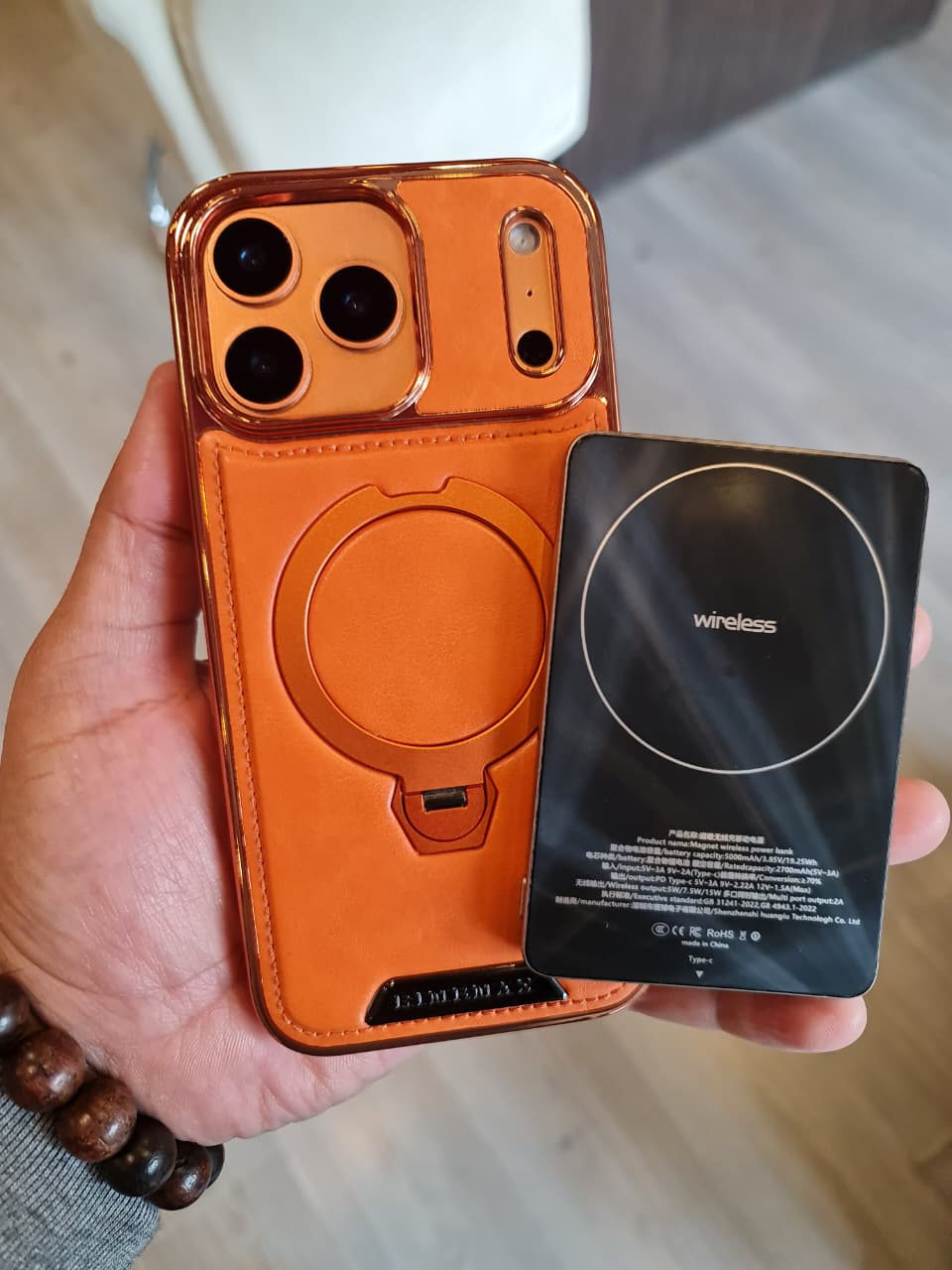 RUIMEIBI New Plating PU Leather Magnetic Phone Case for iPhone 17 Pro Max