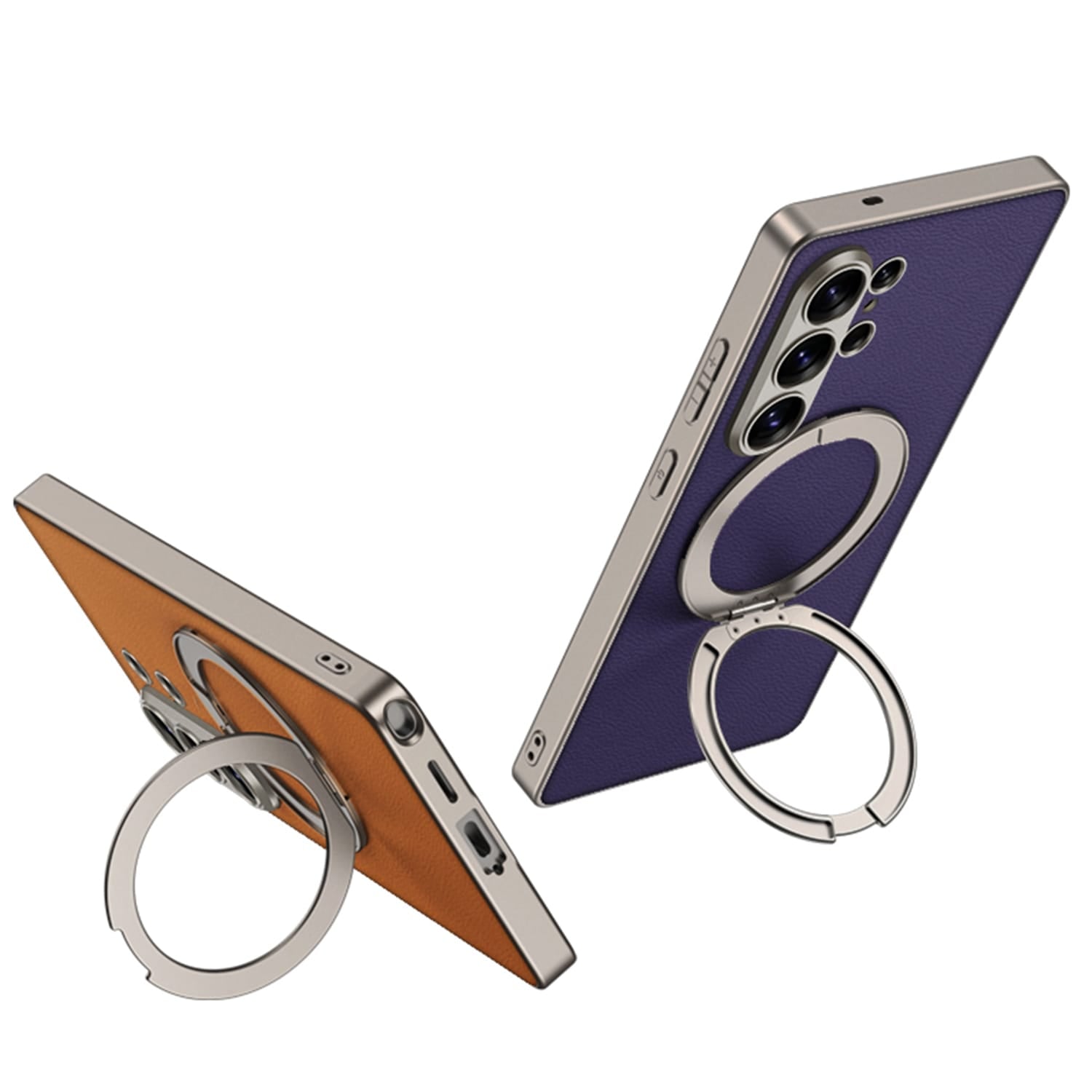 GKK 360° Rotatable Ring Stand Leather Case For Samsung 26 Ultra