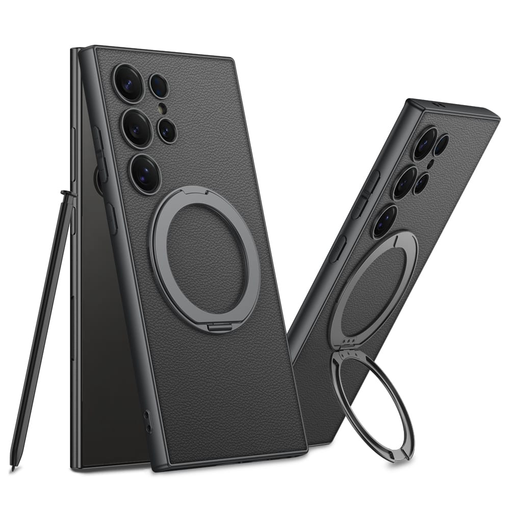 GKK 360° Rotatable Ring Stand Leather Case For Samsung