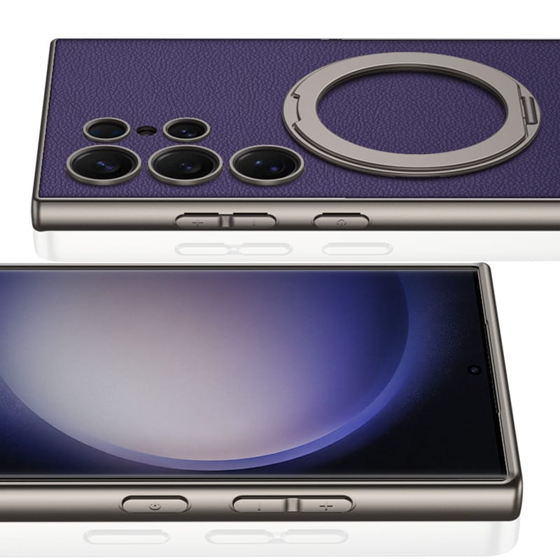 GKK 360° Rotatable Ring Stand Leather Case For Samsung