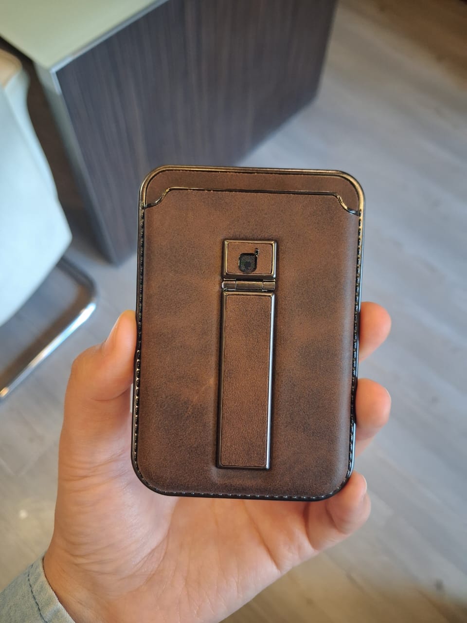 Wallet PU Leather Magsafe Card Holder With Stand