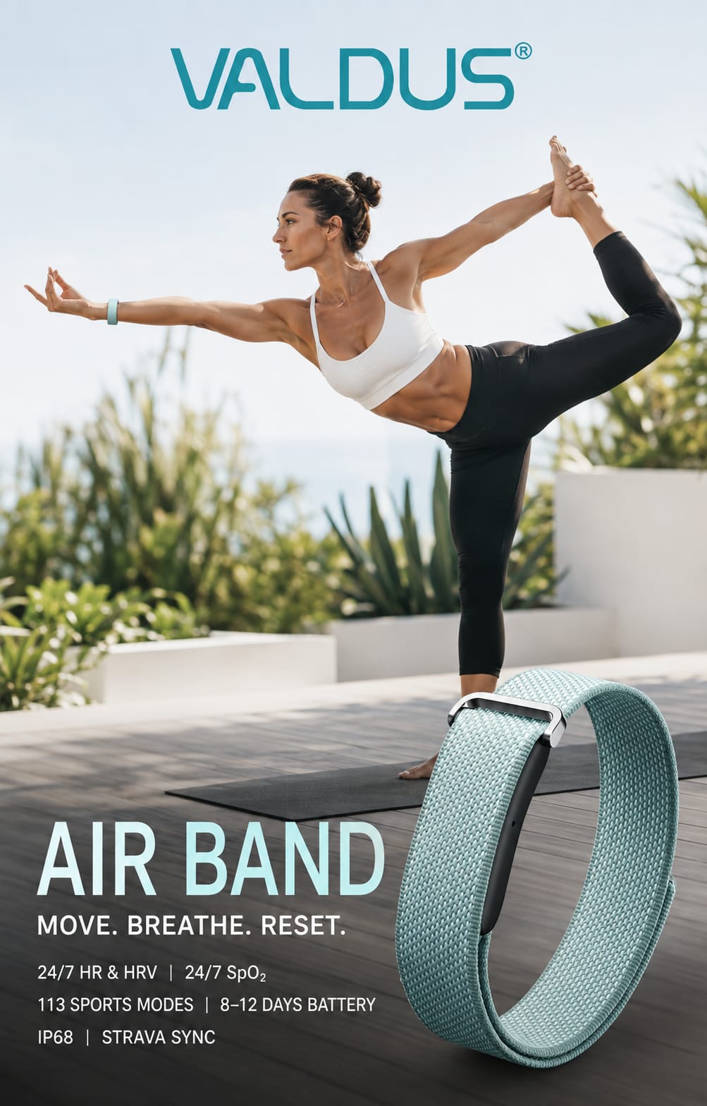 VALDUS Fitness Activity Tracker Air Band