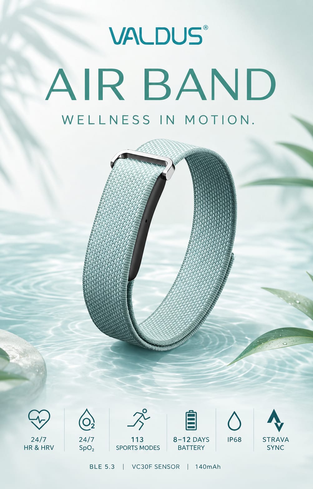 VALDUS Fitness Activity Tracker Air Band