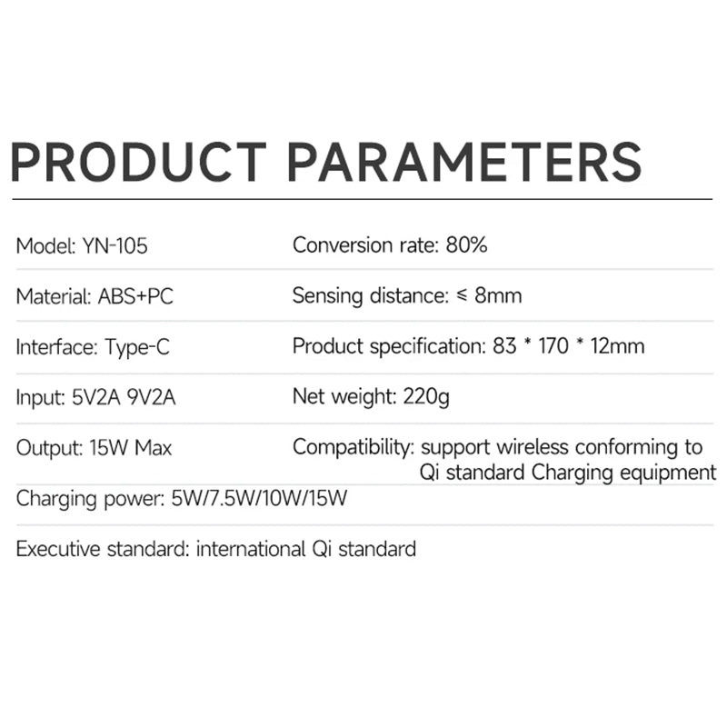 YN-105 4 in 1 protable wireless charger