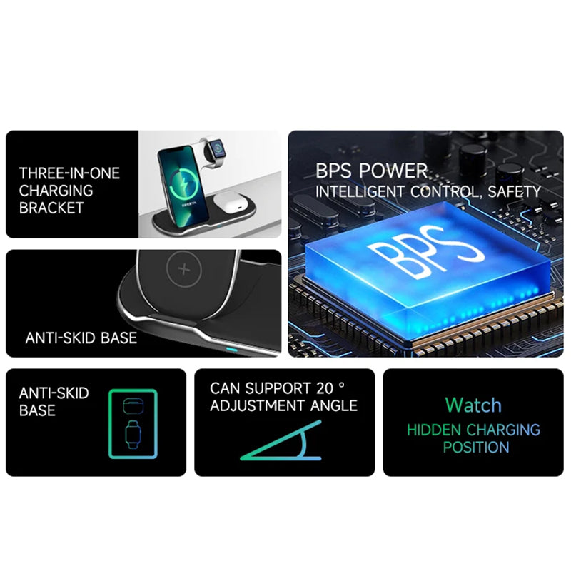 YN-105 4 in 1 protable wireless charger