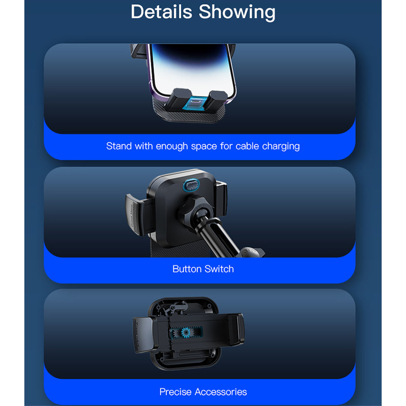 Yesido C174 Suction Cup Type Telescopic Car Phone Holder